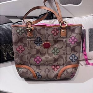 Hard to find Coach Multicolor Floral Tote Bag